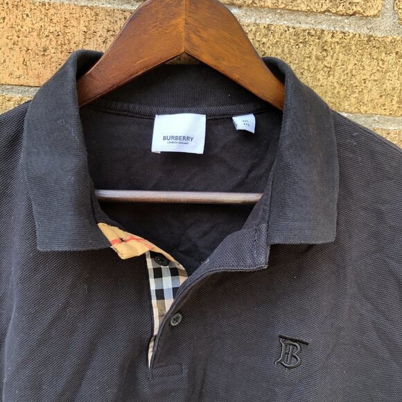 Burberry London Novacheck Collar Button Up Shirt XXL Black - Picture 7 of 11